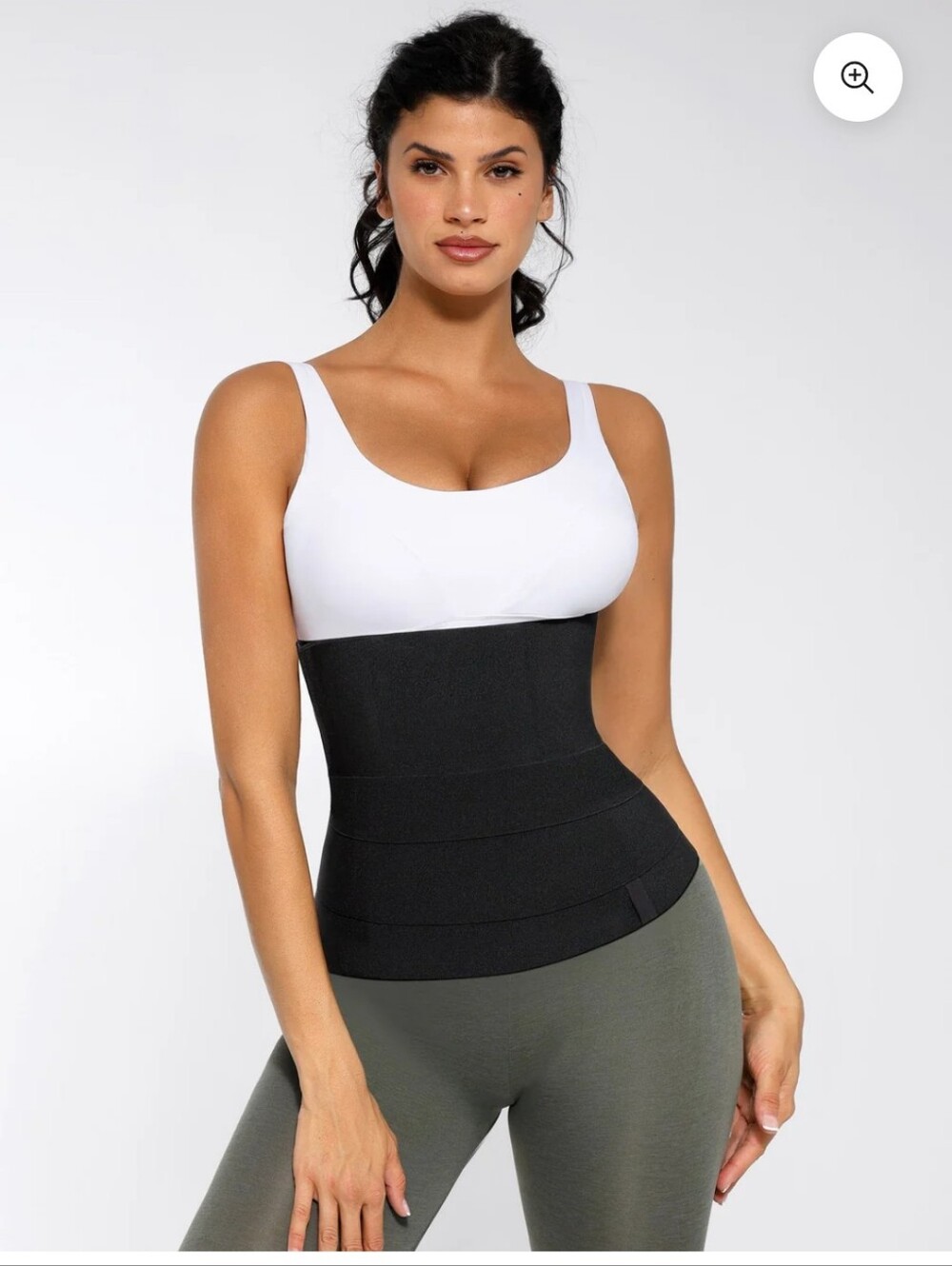 FeelinGirl Waist Trainer for Women Bandage Wrap Trimmer Tummy Wrap (Black)